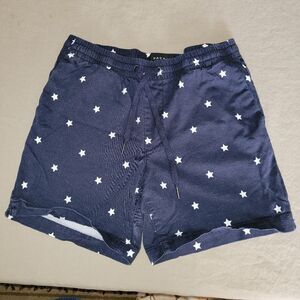 PacSun Size Small Blue White Stars Pull String Shorts